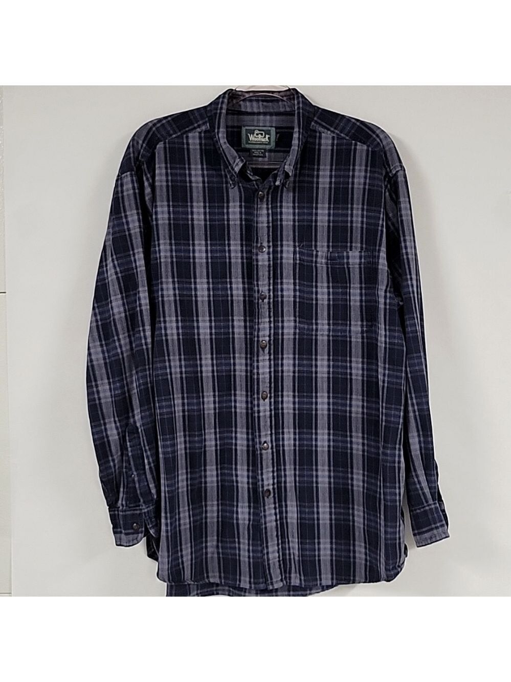 Woolrich Men's Light Flannel Shirt, Button-Down, 100% Cotton, Size XL